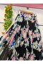 Patterned Chiffon A-Line Skirt Lined - 3