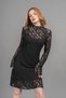 Women's Winter Black Trendy Tulle Mini Dress Premium Lined Form Stylish Daily Comfortable 50359 - 6