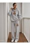 Bear Printed Men's Hooded Tracksuit Set