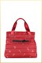 Mely Parachute Fabric Large Size Hand and Shoulder Bag with Writing - Red
