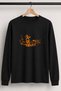 Hunting Hunting Hunter and Setter Dog Printed 100% Cotton Crew Neck Basic 24/1 Long Sleeve T-Shirt