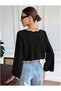 Women's V-Neck Contrast Detailed Knitwear Sweater - 5