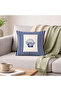 Navy Blue Striped Seashell Patterned Decorative Throw Pillow Cover Marine 43X43 cm - 2