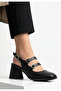 Opwe Black Leather Heeled Shoes - 2