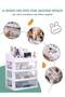 Makeup Organizer with 3 Drawers,Bathroom Vanity Countertop Storage Cosmetic Display Cases Makeup Storage Box for Skin Care, Eyeshadow, Brush, Lipstick, Powders, Nail Polish Great for Dresser, - 4