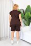Plus Size Shorts Set with Crest Detail - 8