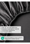 100% Cotton Satin Double Elastic Sheet Set Anthracite (160X200X35 cm) - 4