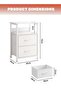 Nightstand with 2 Fabric Drawers, Simple Bedside Table, Space-Saving End Coffee Table, Side Table with Storage for Bedroom, Living Room, White - 5