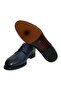 Dark Blue Color Lace-Up Genuine Leather Men's Shoes - 3