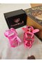 Set of 2 Pink Fuchsia Ombre Floral Lotus Hair Clips - Hawaiian Flower Hair Clip - 2