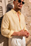 Ulivo Yellow Linen Men's Shirt - 4