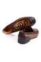 Tan Color Laceless Genuine Leather Men's Shoes - 2