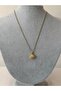Single Stone Detailed Oyster Shell Steel Necklace - 5