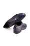 Dark Blue Color Lace-Up Genuine Leather Men's Shoes - 2