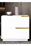Simple Bedside Table, Modern Side Table Nightstand with 2 Drawers, Bedside Cabinet Mini Locker Storage Stand Cabinet Rack with Drawer and Open Storage Shelf, for Bedroom Living Room Sofa