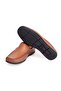 Tan Color Laceless Genuine Leather Men's Shoes - 3