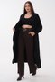 Women's Bearded Knitwear Long Knitted Cardigan 265028 - 3