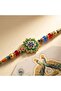 Regal Premium Designer Floral Rakhi Set for Brother – Pack of 2 | Elegant Raksha Bandhan Rakhis with Decorative Beads - 5