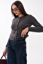 Women's Knitted Patterned Button Closure Knitwear Cardigan 265161 -