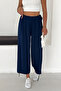 Women's Elastic Waist, Drawstring Cuffs, Loose Shalwar Trousers - 3