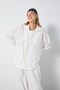 Women's White 100% Linen Special Design Premium Shirt 31191 - 6