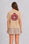 Pomegranate Botanical Art Printed T-Shirt Design - Cream - 4