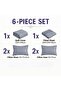 Luxury Stripe Bedding 6-Piece Set - Premium Hotel Quality Microfiber Duvet Cover Set, Ultra Soft, Smooth & Machine Washable Over-Sized Bedding Set - 2