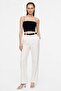 Women's Belted Lycra Black Palazzo Pants