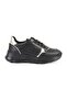 Women's Casual Shoes Genuine Leather Laser Cut Patterned Metallic Transition Thick Sole Sneaker 26Y-7085 - 2