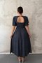 Navy Blue Polka Dot Gipeli Dress - 5