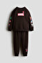 2 Parçalı Baskılı Sweatshirt Set