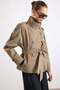 High Collar Epaulet Detailed Water Repellent Short Trench Coat Vi̇zon 6883 - 2