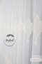 1-3 Dense Pleated Golden Yellow Embroidered Bade Ecru Tulle Curtain - 4