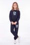 2-Piece Girls' Crew Neck Short Cut Printed Double Pocket 4-Piece Tracksuit Set - 4