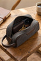 Mega 433 Men's Hand Portfolio Handbag Clutch Bag Shaving Bag Black-Brown