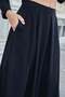 Women's Velvet Fabric High Waist Pleated Skirt with Pockets Midi Length Skirt-Black - 7