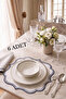 6 Pieces Navy Blue Beaded Embroidered Dowry Set American Service-Supla Set