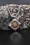 Rudder Figured Tiger's Eye Stone Necklace Stainless Steel Chain 902908 - 2