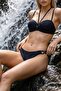 Egyptian Accessory Covered Strapless Bikini Set Black
