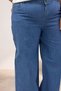 5051S Pocket Detailed Wide Leg Jeans - Blue - 2