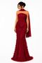 Women's Fish Cut Evening Dress Floral Embroidered Shawl Detailed Engagement Promise Wedding Guest Dress - 2