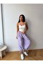 Women's Lilac Lace-Up Striped Premium Shalwar Trousers Frv0221 - 3