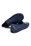 Dark Blue Printed Leather - Magniani Dark Blue Color Laceless Genuine Leather Men's Shoes - 2
