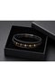 Men's Black Leather Bracelet – Multi-Layered Braided Bracelet with Tiger's Eye Stone - 3