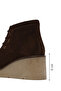 Women's Brown Lace-Up Wedge Heeled Suede Leather Boots Af170023Ds - 4