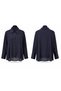Merwish Stone Detail Cotton Shirt 1653 Navy Blue - 4