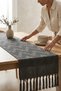 Chevron Patterned Textured Tasseled Decorative Runner Tablecloth 45X150 cm - 5