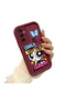 Samsung Galaxy F23 Compatible Case Camera Protective Cartoon Pattern Maroon Lover Couple Silicone Phone Case - 3