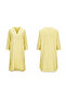 Merwish Buttoned Long Linen Shirt 1794 Yellow - 4