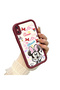 iPhone X Compatible Case Camera Protector Minnie Pattern Claret Red Beloved Couple Silicone Phone Case - 2